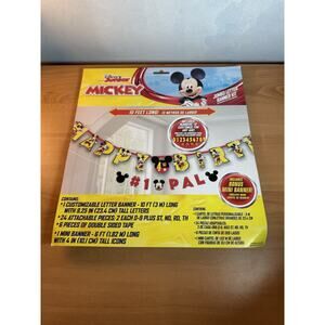 Disney Junior Mickey JUMBO Letter Banner Kit - BONUS Mini Banner - NEW SEALED